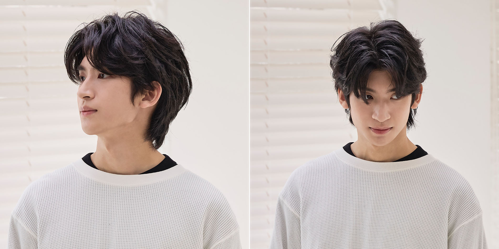 男生瀏海、男中分、男生中長髮、狼尾頭、男生濕髮、男生髮型、2026男生髮型趨勢、GATSBY FIBER隨意纖維髮油膠(彈力躍動)、日韓髮型、捲狼尾